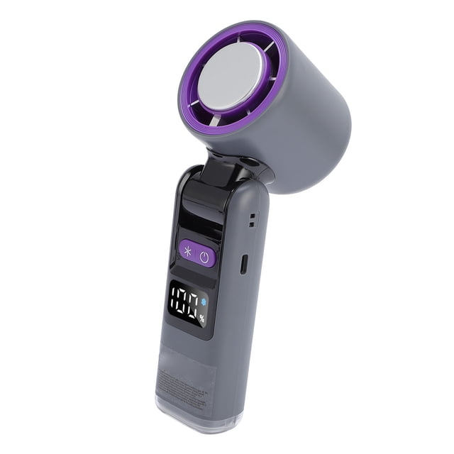 Ventilador Portátil, Pantalla Digital, Turbina De Alta Velocidad, Ventilador Portátil Plegable Con Luz, Enfriamiento Con Hielo, Para Viajar Al Aire Libre En Interiores