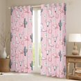 thumbnail image 2 of Manfei Cowgirl Boots Hat Blackout Curtains Set of 2 (52x84 Each),Rustic Bull Skull Window Curtains,Pink Flower Green Cactus Curtains and Drapes For Girl Teens,Breathable Home Decor, 2 of 6