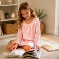 thumbnail image 6 of JAJAHO Girls Nightgowns Long Sleeve Sleepwear Soft Princess Pajama Dress Sizes 5-15Y, 6 of 7