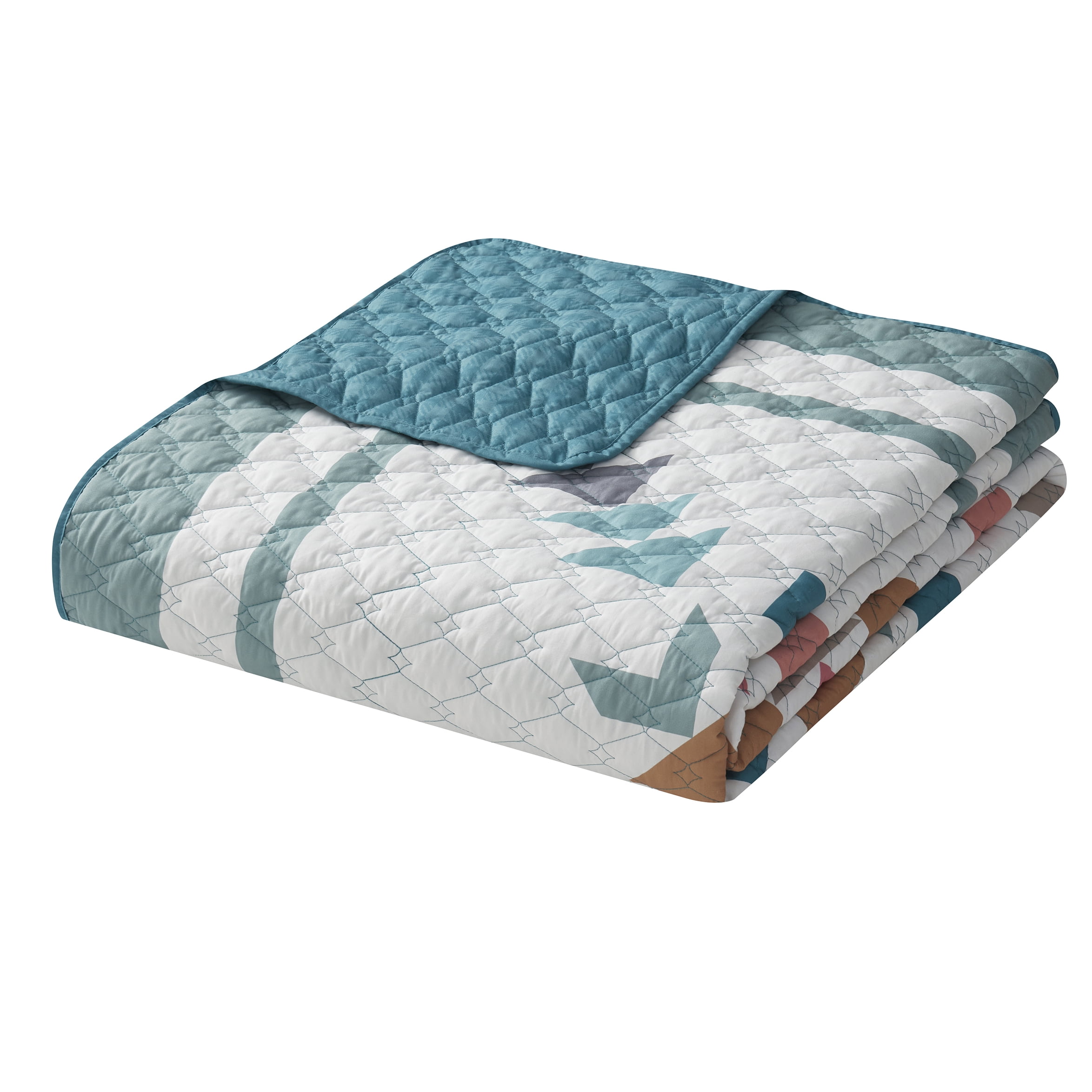 Mainstays 5 Piece Multicolor Quilt Set with Sheets, Twin