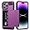 Purple, variant on for iPhone 14 Pro Max Case Wallet Credit Card Holder ID Slot Sliding Door Hidden Pocket Men Anti-Scratch Dual Layer Hybrid Bumper Armor Protective Shell Back Cover for 6.7 inch Red