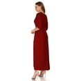 thumbnail image 4 of SR Women's Casual Wrap Floor Length Maxi Dress, 5X, Wine, 4 of 5