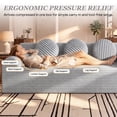 thumbnail image 2 of UHOMEPRO 71"W Sofa and Couch, 3 Seater Extra Deep Seat Cloud Couch with 3 Pillows and Side Pockets for Living Room Small Space, 1200lbs, Light Gray, 2 of 9