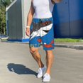 thumbnail image 7 of Bixox Men's Shark With Sunglasses and Lobste printed lightweight casual shorts, soft sleep shorts with pockets., 7 of 7