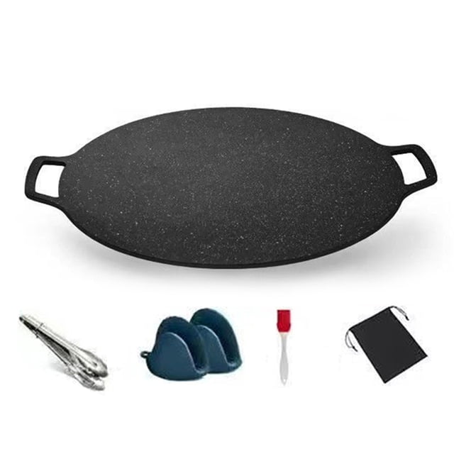 Sartén Para Barbacoa Sartén para barbacoa Diseño binaural Sartén Calentamiento uniforme para cocina casera (30 cm) Likrtyny Para Estrenar