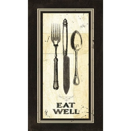 Eat Well Utensils Kitchen  Wall  Plaque Walmart  com