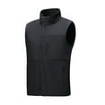 thumbnail image 1 of Chaleco térmico sin mangas para hombre, de forro polar, impermeable, ligero, resistente al viento, transpirable, con cuello alto, cálido, chaqueta de softshell para exteriores con bolsillos, 1 of 4