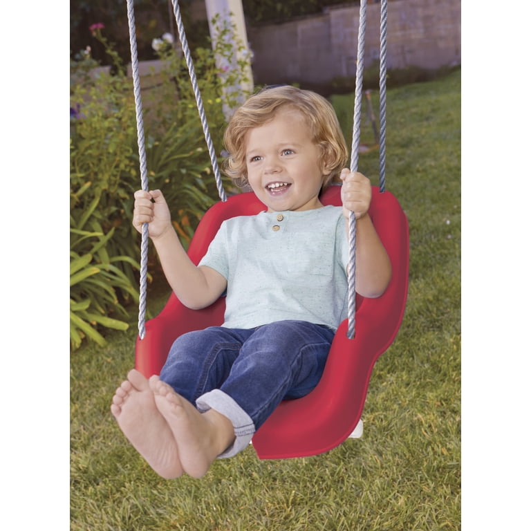 Little Tikes 2-in-1 Snug 'n Secure T Bar Swing- Red, Baby and