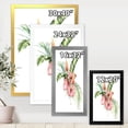 thumbnail image 4 of Designart 'Tropical Bouquet With Anthurium Lupine and Leaves On White II' Traditional Framed Art Print, 4 of 4