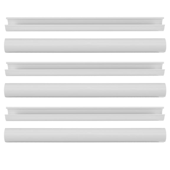 ORDDIART White Radiator Cover Replacement with Decorative Wall Design, Set of 6 Pieces for Home Heating