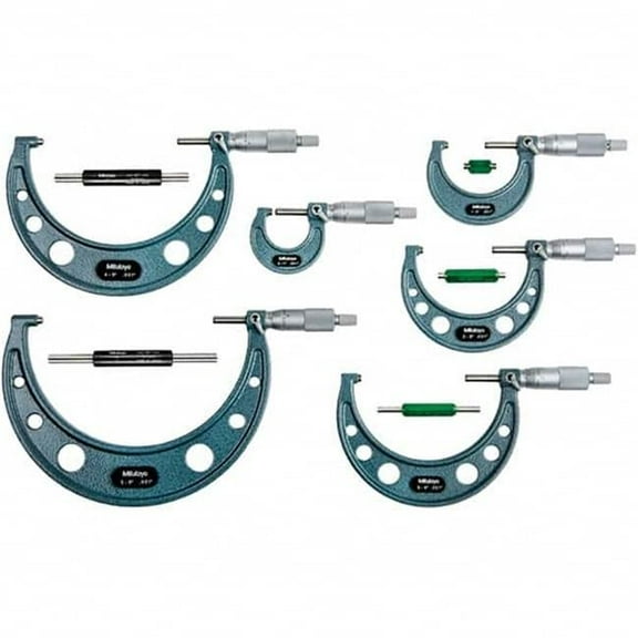 Mitutoyo Outside Micrometer Set,0 - 6" Range 103-904-10