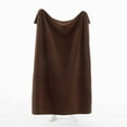 thumbnail image 4 of Mainstays Cozy Sweatshirt Chenille Throw Blanket, Caffeine Brown, 50" x 60", 4 of 8