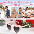 thumbnail image 4 of CEYAZYE 6/12/24/48 Pack Heart Sunglasses Fashion Heart Shaped Glasses Bachelor Party Sunglasses Women's Wedding Party, 4 of 7