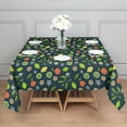 thumbnail image 3 of Mixed Citrus Fruit Leaves DarkGreen Pattern Square Tablecloth,Waterproof Square Table Cover,Wipeable Spillproof Washable Table Cover for Home Kitchen Party Decor 52"x52"(132x132cm), 3 of 6