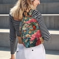 thumbnail image 6 of Naloa Butterflies In Blooming Garden Canvas Backpack for Men Women Rucksack Casual Travel Daypack College Tote Satchel Bookbag for Teens-Medium, 6 of 7