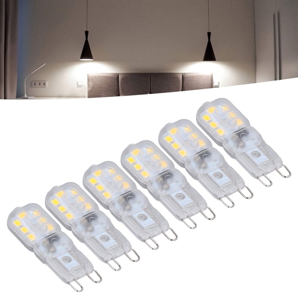 Bombilla LED G9 Regulable Protección Para Los Ojos Ahorro De Energía 3W 14 LED Iluminación De 360 grados Para Lámparas De Araña Lámparas De Mesa Paquete De 6