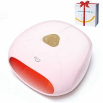 ALLJOY Cordless Hand Massager with Heat, Rechargeable Finger Massager, 3 Compression Levels, Ideal Gift for Loved Ones, Pink