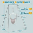 thumbnail image 5 of Baby Jumper with Stand, Baby Jumpers and Bouncers for Boys Girls, Easy to Assemble Exerciser, Grey, 5 of 6