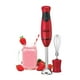 thumbnail image 1 of BELLA Batidora de Mano de Inmersión, Batidora Portátil con Accesorio para Batir - Exprimidor Eléctrico de Mano, Batidos, Alimentos para Bebés y Batidos, Acero Inoxidable, Rojo, 1 of 5