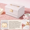 thumbnail image 5 of Casegrace Heart Shaped Lock Jewelry Box With Sync Open/Close Drawer, Multi-Layer Storage Case, Built-in Mirror, Portable Jewelry Organizer for Women Rings, Earrings, Necklaces, Valentine’s Day Gift, 5 of 9