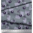 thumbnail image 2 of Soimoi Silk Fabric Bird,Coconut Tree & Elephant Kids Print Fabric by Yard 42 Inch Wide, 2 of 3