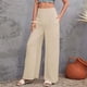 thumbnail image 2 of WILLBEST Pantalones Casuales elegantes para Mujer: Pantalones Rectos de Cintura Alta con Pliegues y Pierna Ancha para Un Uso Diario Cómodo. Extra Grande, 2 of 4