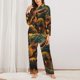 thumbnail image 2 of Balery Starry Night Guitar Turtle Conjunto de Pijama con Estampado para Mujer, Conjunto de Dos Piezas con Manga Larga, Ropa de Dormir Suave con Bolsillos, Pijamas Cómodos-Medium, 2 of 7