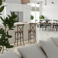 thumbnail image 3 of Merrick Lane 30 Inch Bistro Style Bar Height Wooden Cross Back Dining Stool in Dark Antique, 3 of 15