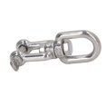 thumbnail image 2 of Double Jaw Shackle Professional Heavy Duty 304 Stainless Steel Rolling Shackle Device for Swing Climbing Rope 10mm/0.39in, 2 of 5