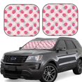 thumbnail image 2 of Picia Floral Strawberr 2 Piece Car Windshield Sun Shade Foldable | Foldable Sun Shield for Front Window Blocks UV Rays and Keeps Your Vehicle Cool-, 2 of 7