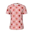 thumbnail image 5 of Wukai Strawberries Print Men's Short-Sleeved Mesh T-Shirt,Quick-Dry Short Sleeve Workout T-Shirt-Large, 5 of 8