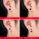 thumbnail image 3 of Conjunto de pendientes de acero de titanio para hombre, decoraciones combinadas, pendientes de alta gama que no se decoloran, accesorios sencillos para mujer, 3 of 4