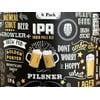 Pack of 1, Cheer and Beers Wrapping Paper 30" x 417', Half Ream Roll for Celebration, Party, Holiday, Birthday and Events, Made in USA