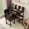 thumbnail image 4 of Gymax Kids Study Desk & Chair Set w/Chair 2 Storage Cabinets Drawer 4 Book Sorters, 4 of 9