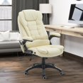 thumbnail image 1 of HOMCOM Massage Office Chairs Computer Executive Ergonomic Heated Vibrating Beige, 1 of 7