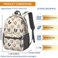 thumbnail image 3 of Boston Terrier and Rose Beige Pattern 17" Waterproof Oxford School Backpacks for Teens, S-Shape Padded Straps, for School, Travel, Hiking, Camping, 3 of 5