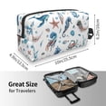 thumbnail image 4 of Goofa Undersea Animals Printed Toiletry Bag with Handle,Large Capacity Travel Makeup Cosmetic Bag for Women, Carry on Airport Airline Compliant Bag, 4 of 9