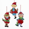 1 Set 3 Assorted 8 Inch Glitter Elf Clay Dough Ornaments