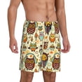 thumbnail image 2 of Fotbe Cute Owls Pantalones Cortos de Pijama para Hombre, Ropa de Dormir, Pantalones de Pijama Cortos para Hombre-X-Large, 2 of 6