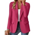 Sngxgn Womens Casual Blazers Open Front Long Sleeve Work Office Suit ...