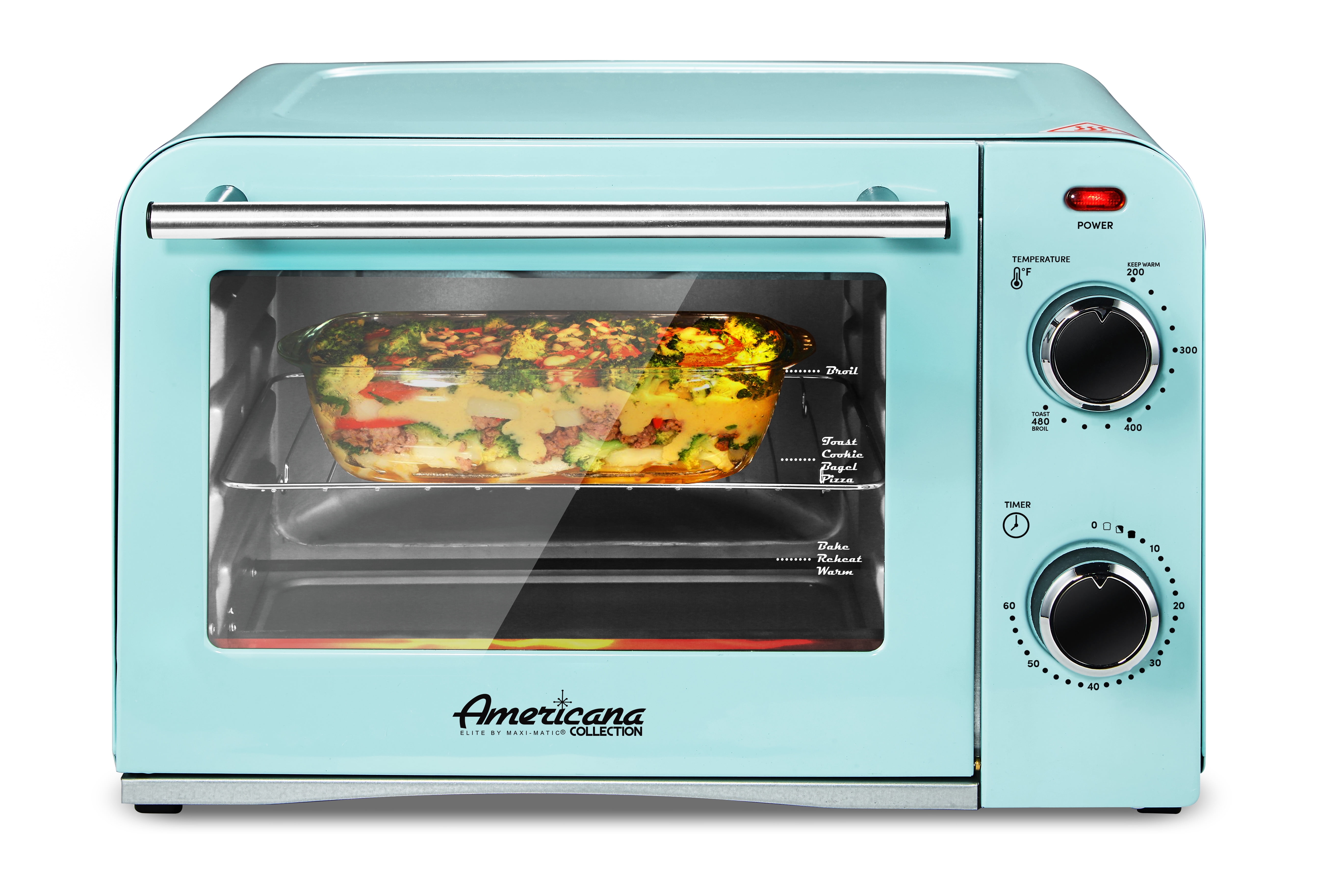 Details about  / Pizza Toaster Oven Baking Nostalgia RTOV2RR Large-Capacity 0.7-Cu Ft Capacity