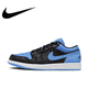 thumbnail image 2 of Zapatillas de baloncesto Nike Air Jordan 1 Low Retro Low Top para hombre, color negro y azul, 2 of 4