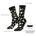 thumbnail image 6 of Honeii Daisy Print Adult Socks,Crew Socks,Casual Calf Socks,Daily Wear Socks for Men & Women, Perfect for Sports, Casual and Everyday Use, 6 of 6