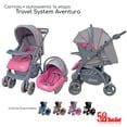 thumbnail image 2 of Carriola para Bebé de Viaje D'Bebe  Aventura reversible con autoasiento Rosa Travel Sistem, 2 of 7