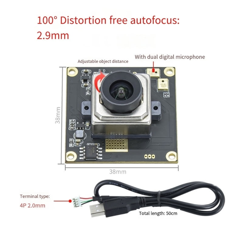 IMX577 Sensoring USB Webcam Supporting 4K Video 12MP 3840x3040 30FPS Equipped Digital Microphone USB Camera Module