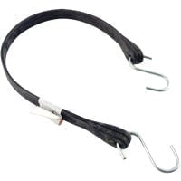 Erickson Industrial EPDM Rubber Tarp Strap - S-Hook, Lightweight - 100 Pack, Black