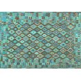 thumbnail image 1 of Ahgly Company Indoor Rectangle Southwestern Light Blue Country Area Rugs, 7' x 9', 1 of 4