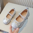 thumbnail image 4 of SBYOJLPB Girls Elegant Flat Shoes Casual Crystal Shoes Princess Dress Shoes with Glittering Beads for Childrens Leather Shoes, 4 of 5
