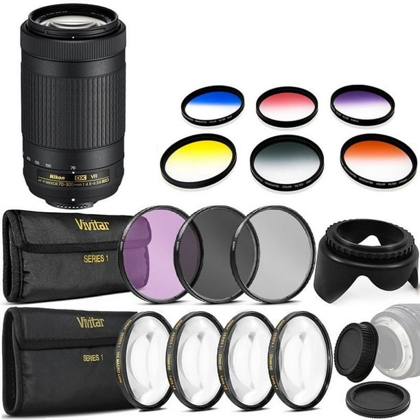 Nikon Af P Dx Nikkor 70 300mm F 4 5 6 3g Ed Vr Lens With Accessory Accessory Bundle For Dslr Cameras Walmart Com Walmart Com
