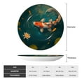 thumbnail image 2 of Zufioo Koi Pond Lilies Print Bone China Decorative Plate, Ceramic Dinner Plate with Stand Ceramic Decoration Homewares-6in, 2 of 6